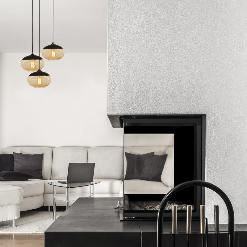 Lustră Asi Home Camini - MR - 868, Negru, 3xE27