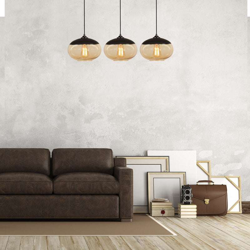 Lustră Asi Home Camini - MR - 871, Negru, 3xE27