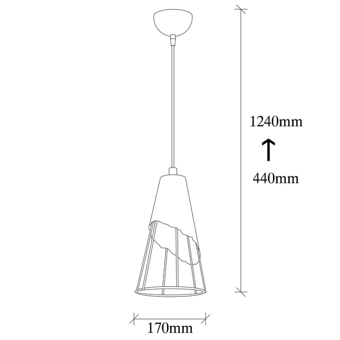 Lustra Asi Home Sivani Tel - MR - 828 Metal 17X17X124 cm