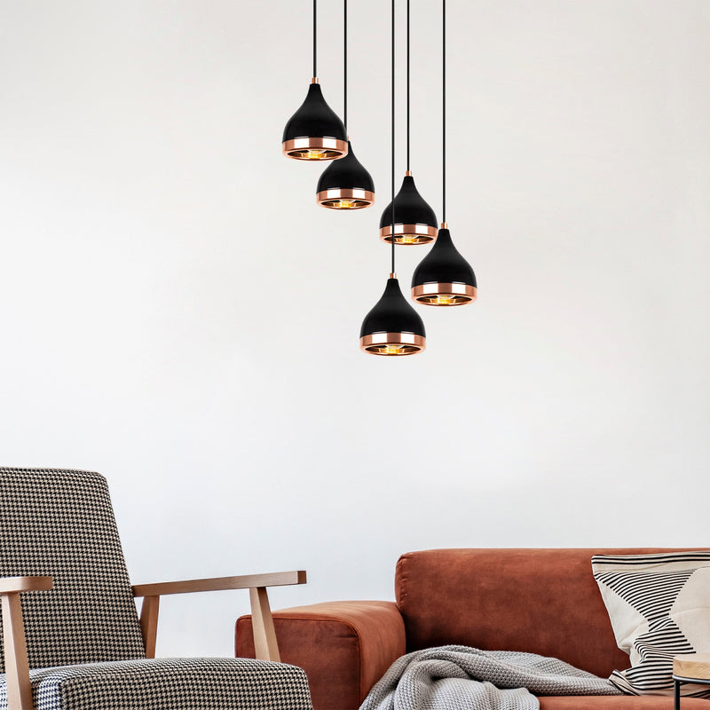 Lustră Asi Home Yıldo - 7005, Negru, 5xE27