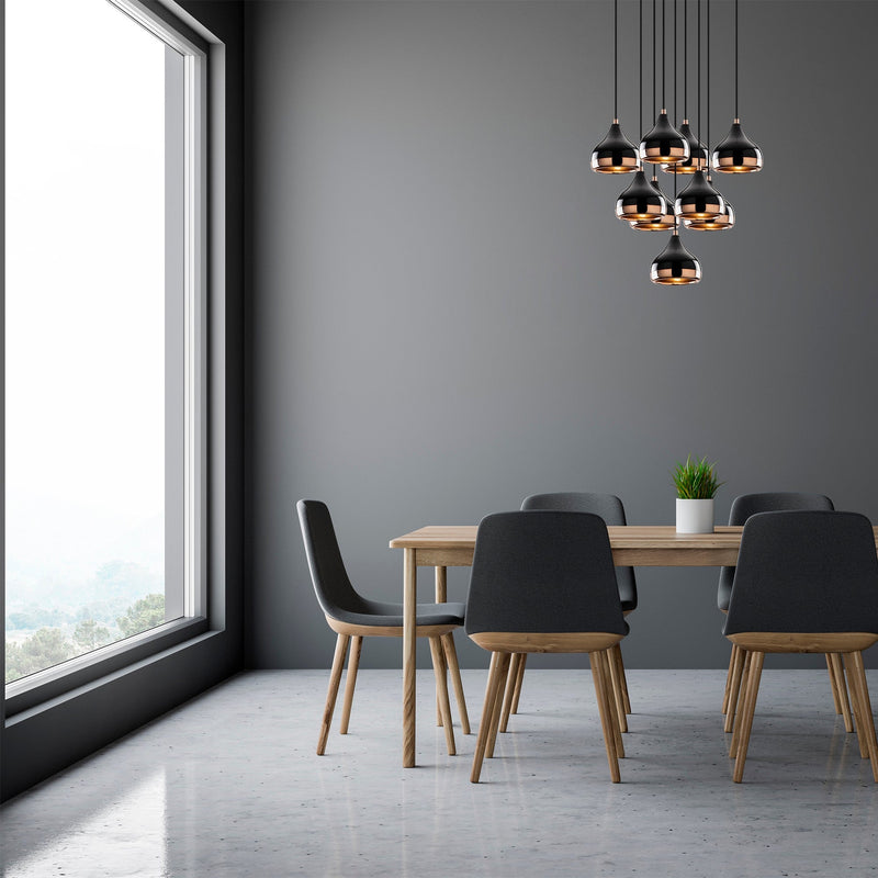 Lustră Asi Home Yıldo - 6893, Negru, 9xE27
