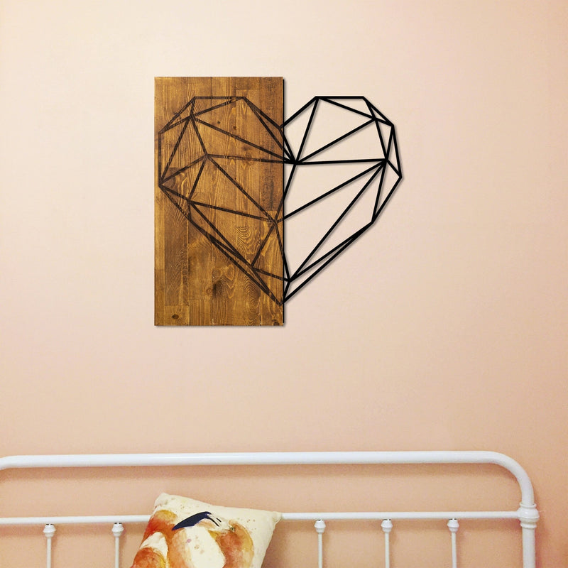 Accesoriu Iluminat Asi Home Heart, Walnut, 58x58 cm