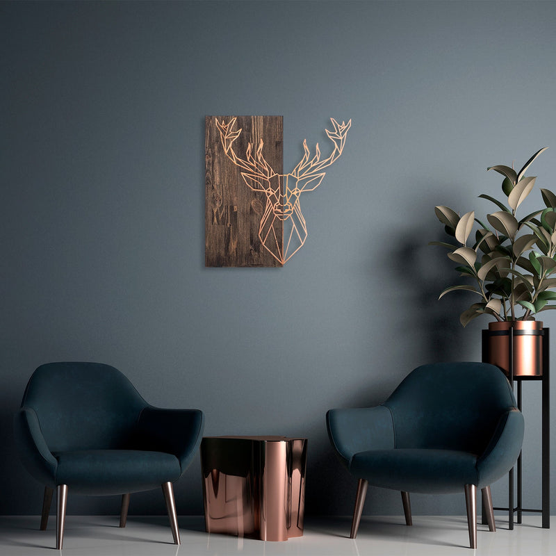 Accesoriu Iluminat Asi Home Deer1, Walnut, 56x58 cm
