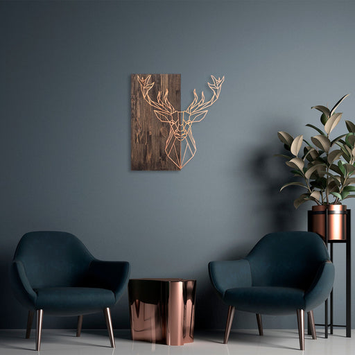 Accesoriu Iluminat Asi Home Deer1, Walnut, 56x58 cm