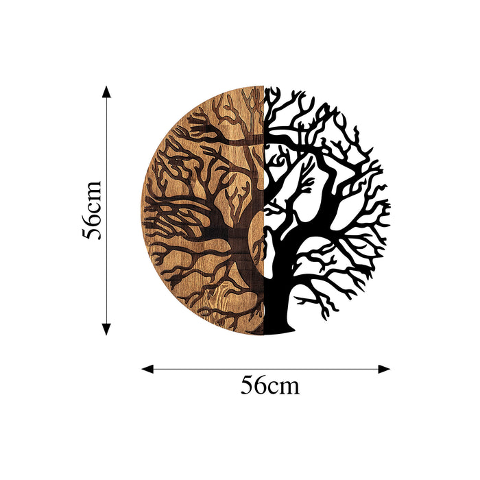 Decoratiune de Perete din Lemn Asi Home Monument Tree - 320 Lemn 56X56 cm