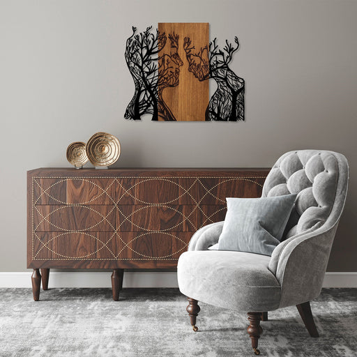 Accesoriu Iluminat Asi Home Tree Woman And Man, Walnut, 58x70 cm