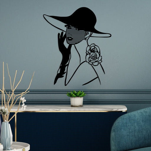 Accesoriu Iluminat Asi Home Striped Woman, Negru, 60x69 cm