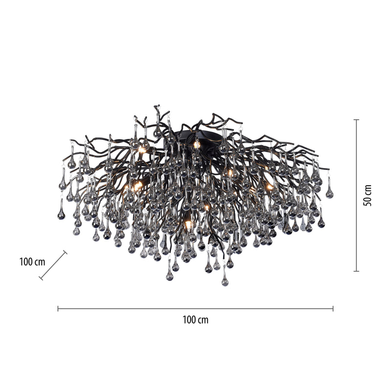 Plafoniera Paul Neuhaus ICICLE 14xG9 Negru