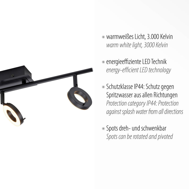 Plafoniera Paul Neuhaus SILEDA 3xLED Negru
