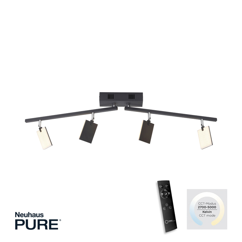 Plafoniera Paul Neuhaus PURE-MIRA 4xLED Negru