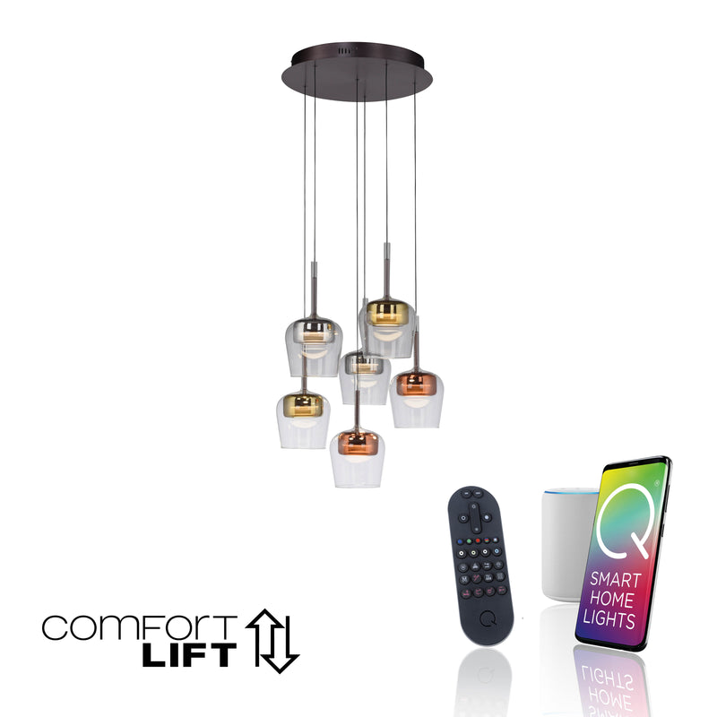 Lustra Paul Neuhaus Q-KON 6xLED Multicolor