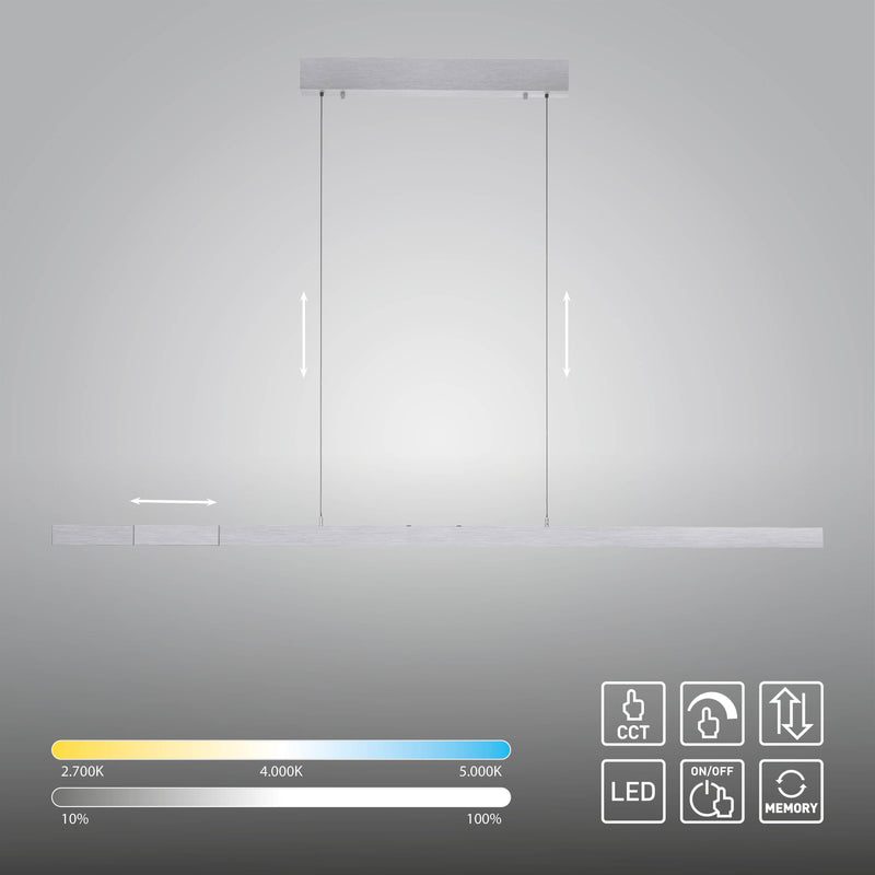 Lustra Paul Neuhaus ADRIANA COMFORT LIFT LED Argintiu