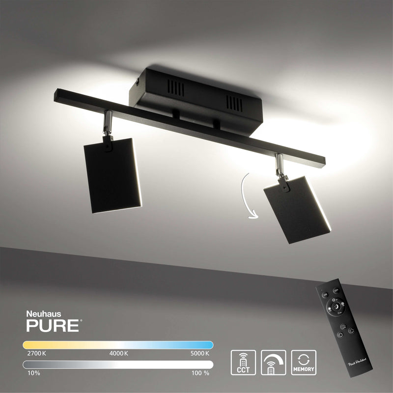 Plafoniera Paul Neuhaus PURE-MIRA 2xLED Negru