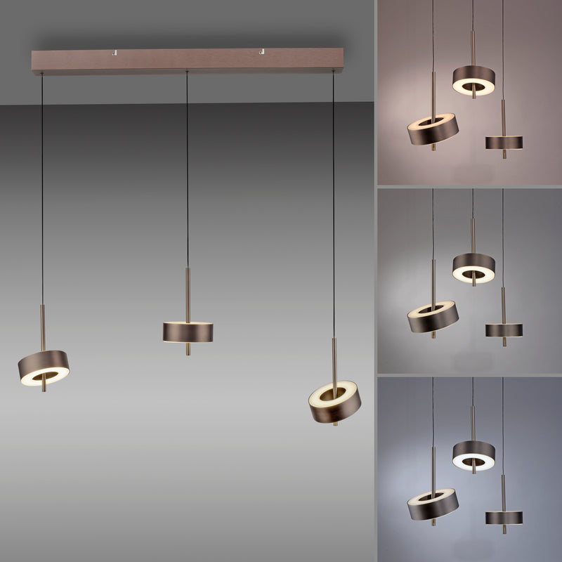 Lustra Paul Neuhaus Q-ROTATE 3xLED Maro Metalic