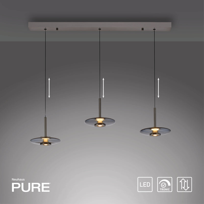 Lustra Paul Neuhaus PURE VITRUM 6xLED Gri