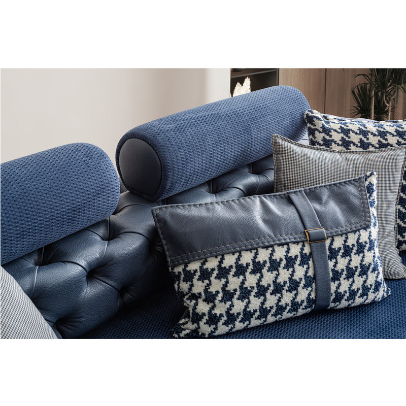 Canapea Arty Inev Asi Home, Albastru, lungime 257cm, latime 108cm, inaltime 87cm