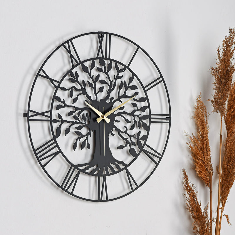Ceas Decorativ de Perete din Metal Asi Home Vita - Black - 1 Metal 41X41 cm