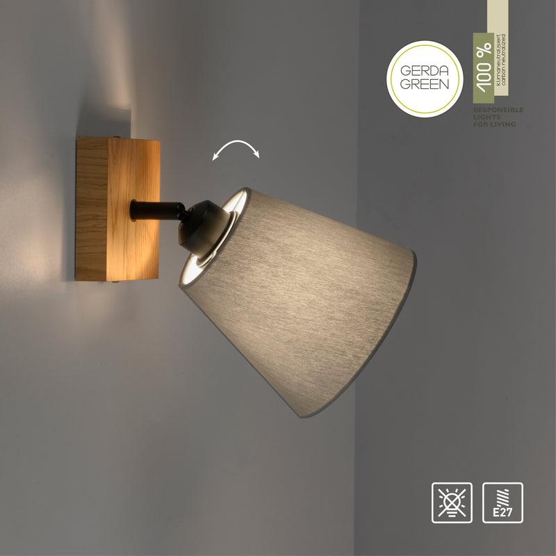 Plafoniera Paul Neuhaus GREEN MICHEL 1xE27 Lemn