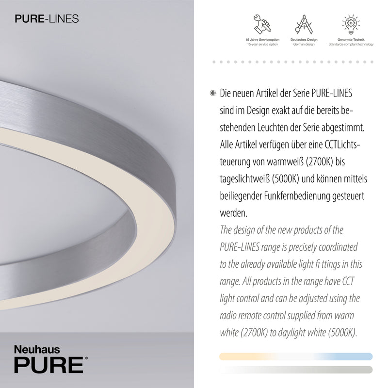 Plafoniera Paul Neuhaus PURE-LINES LED Aluminiu