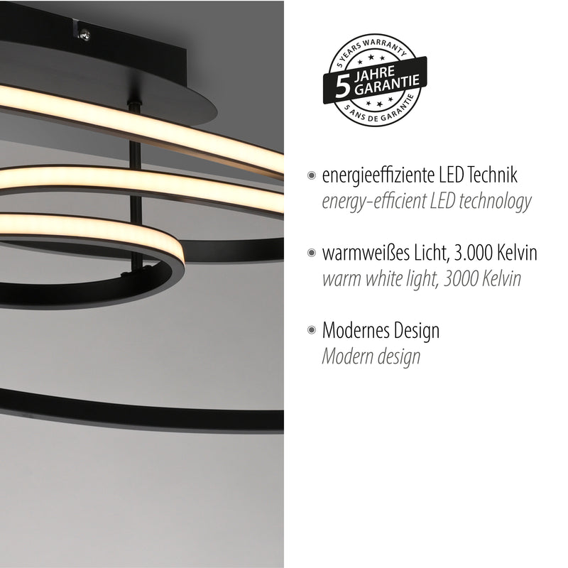 Plafoniera Paul Neuhaus LUMACA LED Negru