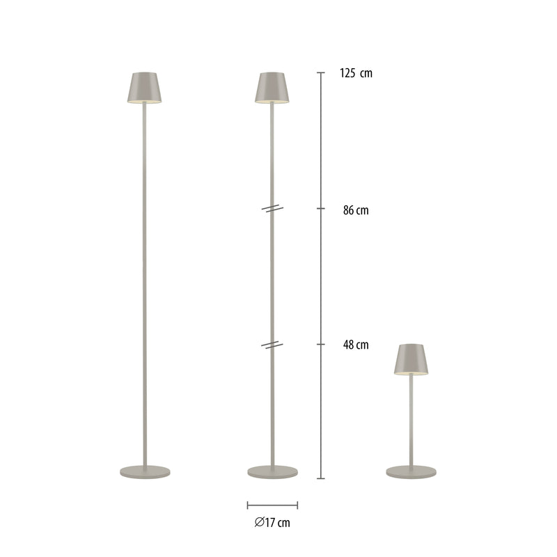 Lampa Exterior Paul Neuhaus EURIA LED Gri