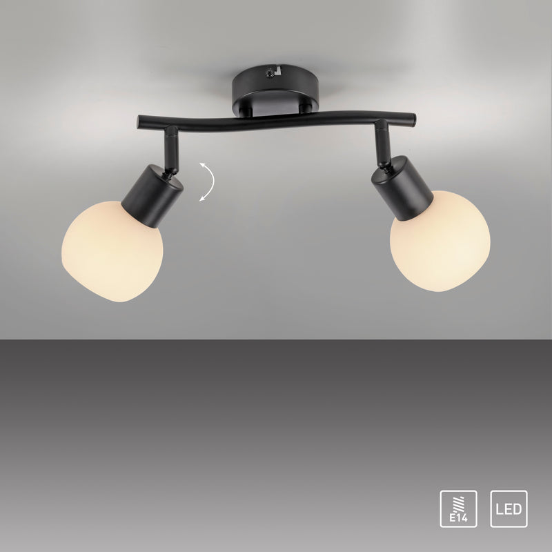 Plafoniera Paul Neuhaus LOKI 2xE14 Negru