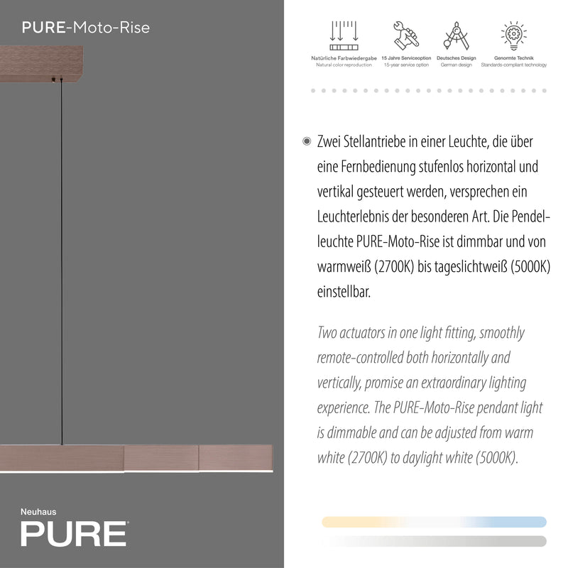 Lustra Paul Neuhaus PURE MOTO-RISE 3xLED Bronz Metalic