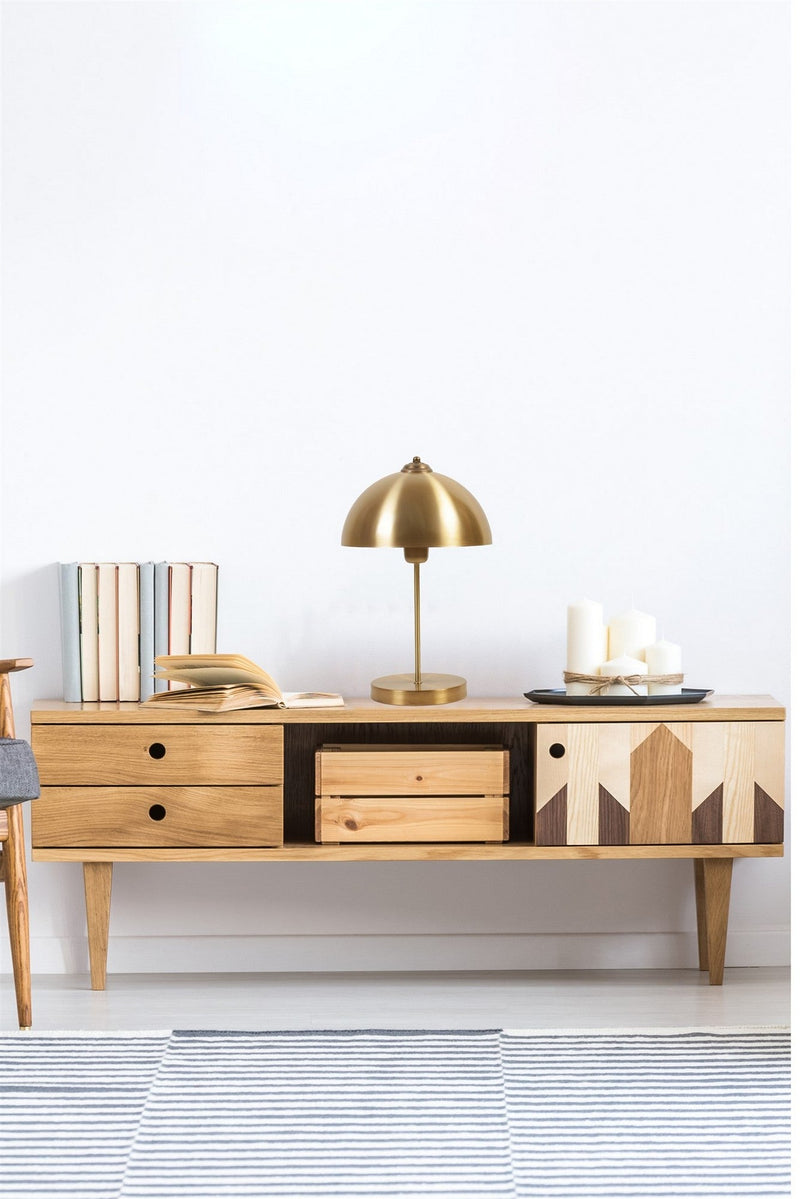 Veioză Asi Home 8754-1, Auriu, Ø16 cm