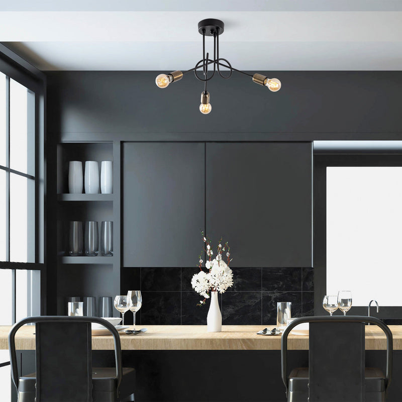 Lustră Asi Home Viraj - 10875, Negru, 3xE27