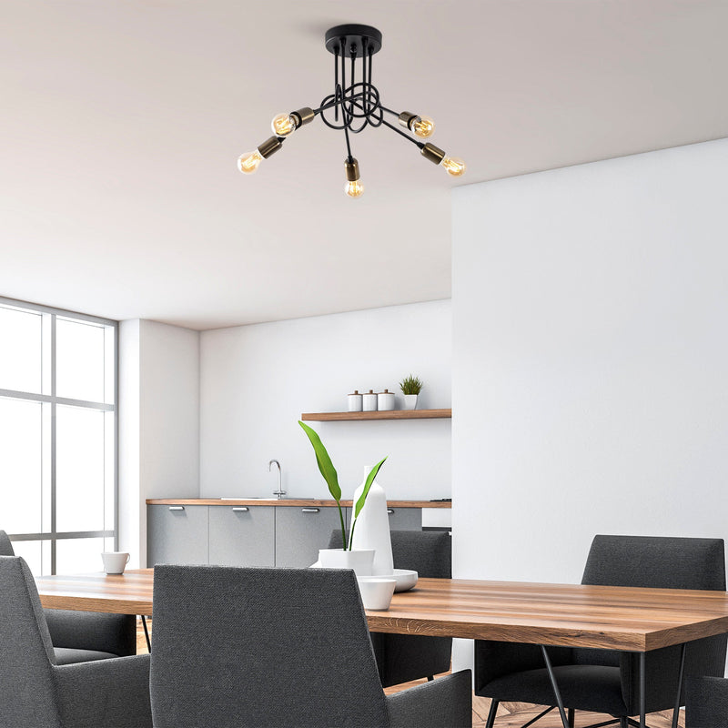 Lustră Asi Home Viraj - 10880, Negru, 5xE27