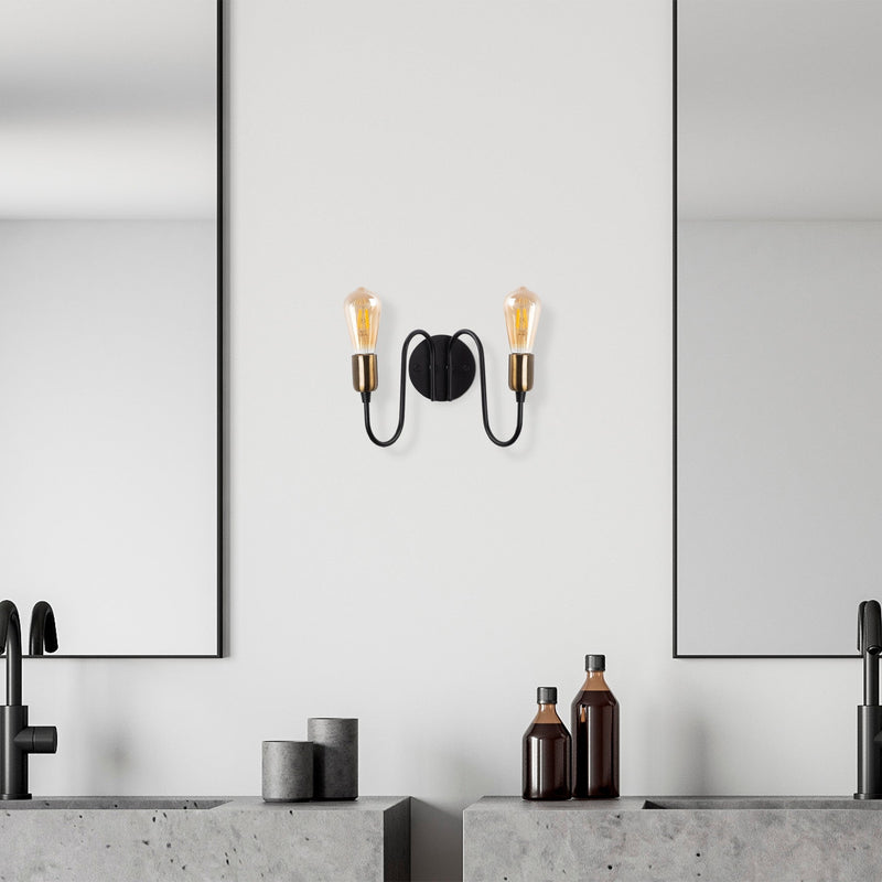 Aplică Asi Home Firat - 11521, Negru, 2xE27