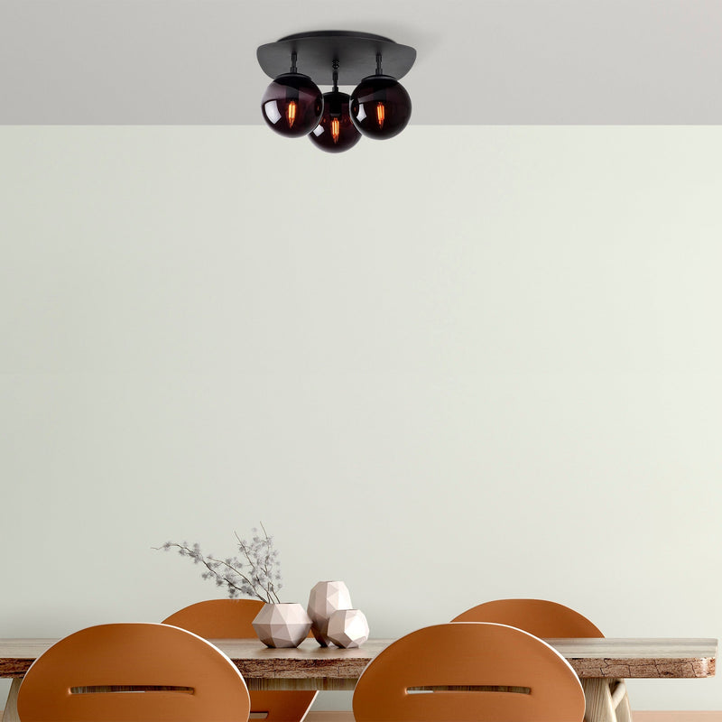 Lustră Asi Home Well - 11720, Negru, 3xE14