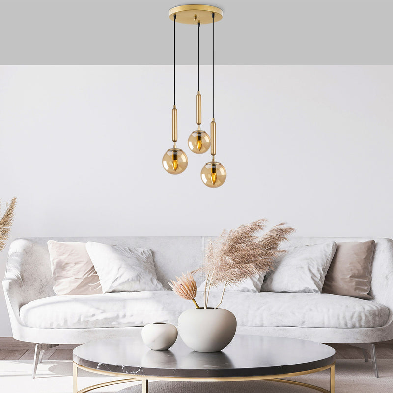 Lustră Asi Home King - 11467, Auriu, 3xE14