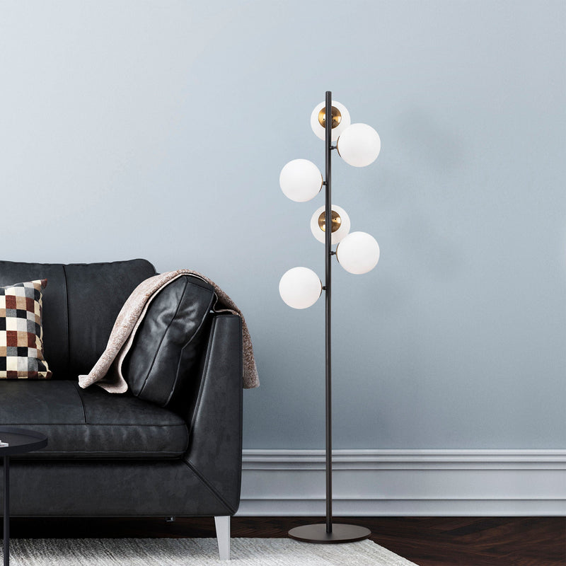 Lampadar Asi Home Fazli - 10520, Negru, 6xE14