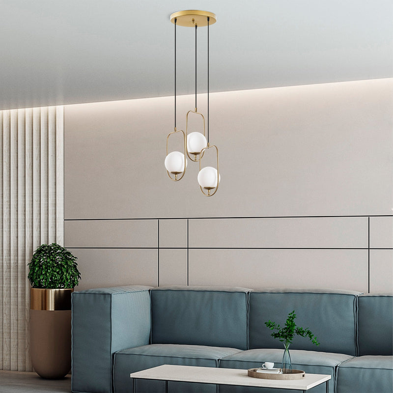 Lustră Asi Home Skew - 13448, Auriu, 3xE14
