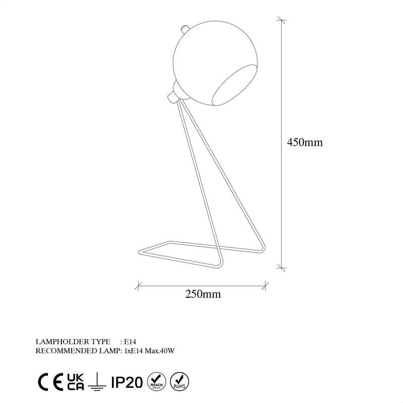 Veioza Asi Home Mixed - 11495 Metal 15X28X45 cm