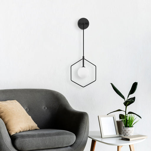 Aplică Asi Home Geometri - 11105, Negru, Ø12 cm