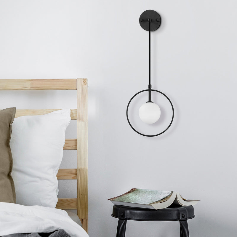 Aplică Asi Home Geometri - 11125, Negru, Ø12 cm
