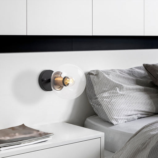Aplică Asi Home Atmaca - 10225, Negru, Ø12 cm