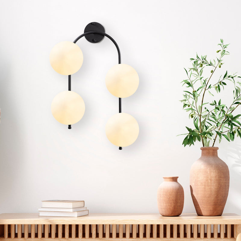 Aplică Asi Home Jewel - 10595, Negru, 4xE14