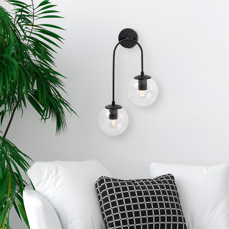 Aplică Asi Home Jewel - 10570, Negru, 2xE14