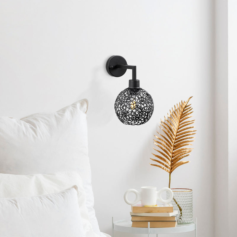 Aplică Asi Home Hay - 11870, Negru, Ø10 cm