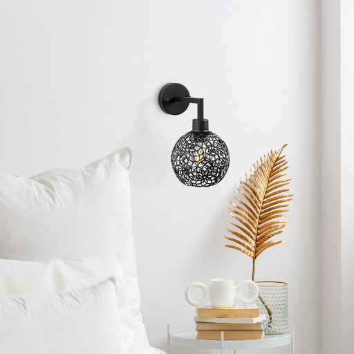 Aplică Asi Home Hay - 11870, Negru, Ø10 cm