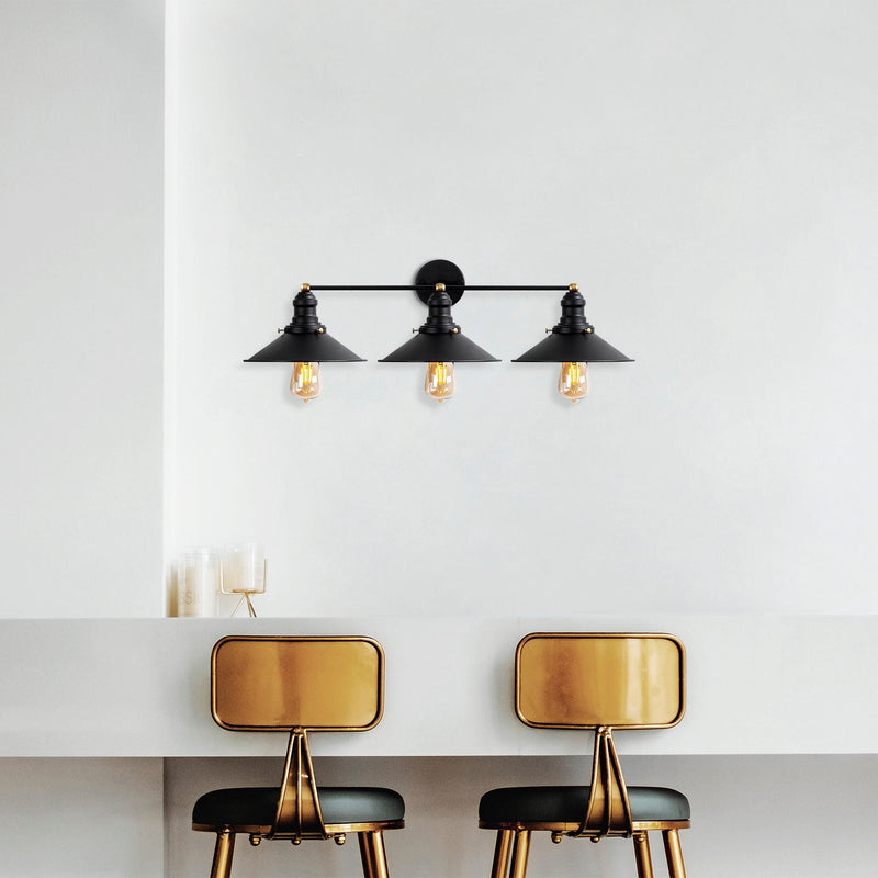 Aplică Asi Home Conical - 12185, Negru, 3xE27