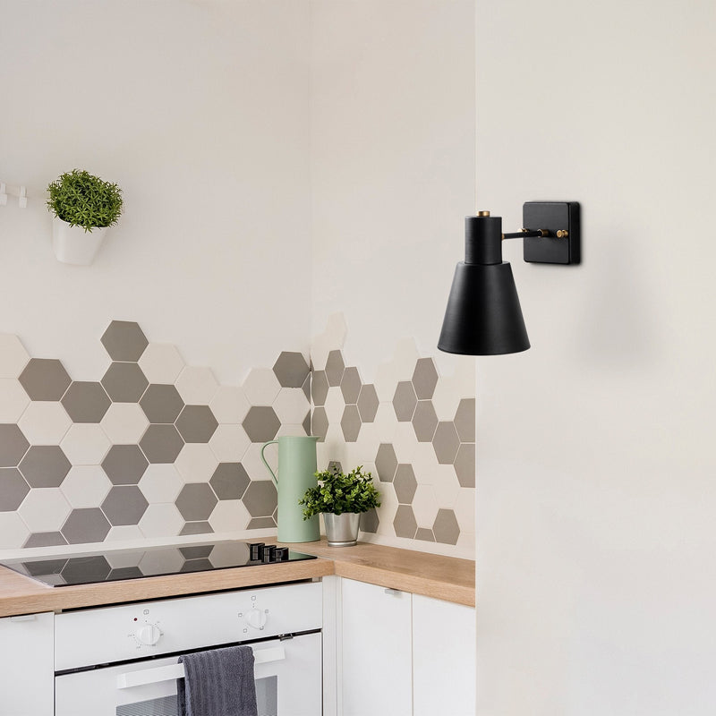 Aplică Asi Home Funnel - 13090, Negru, Ø14 cm