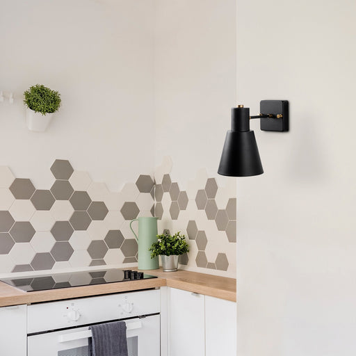 Aplică Asi Home Funnel - 13090, Negru, Ø14 cm