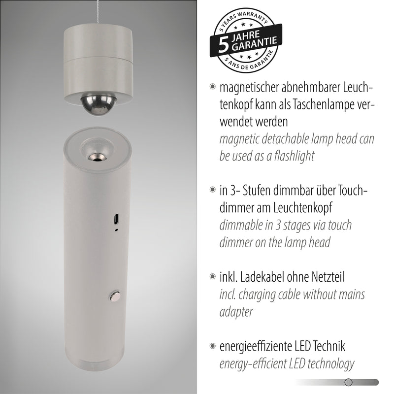 Lustra Paul Neuhaus ATTACH LED Gri