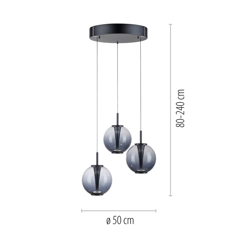 Lustra Paul Neuhaus PURE E-INFINITY 3xLED Gri