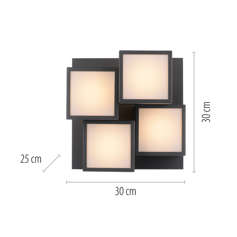 Plafoniera Paul Neuhaus TETRIS 4xLED Negru