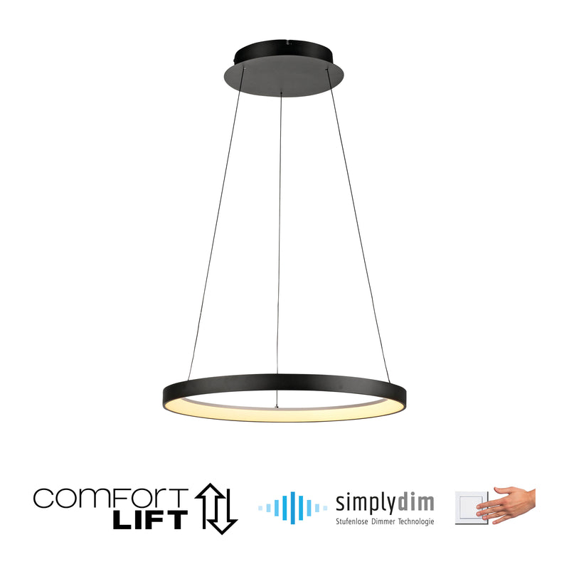 Lustra Paul Neuhaus HOOP LED Negru